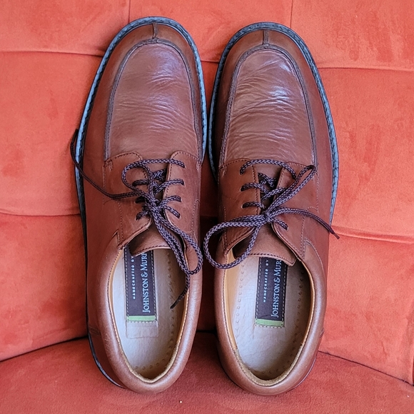 Johnson & Murphy Mens Lace Up Oxford 020-2184 Brown Leather Size 10W - Picture 9 of 15